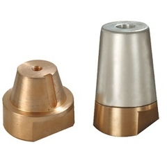 ANODA Z OKROGLO V DOLBINO IN BRONASTIM KONUSOM