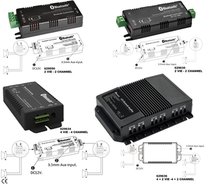 Bluetooth avdio ojačevalnik 4x30W / 2x60W, 12V