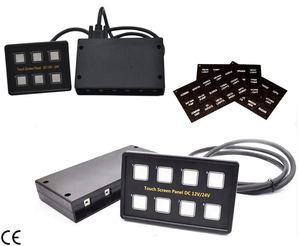 LED nadzorna plošča na dotik, 8 stikal, 10-24V, ABS