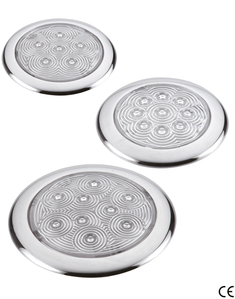 Inox stropna luč z 9x0,5W LED, Ø 132 mm