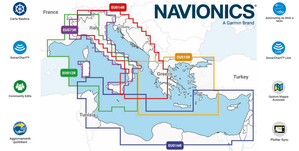 Karta Navionics+ Sredozemlje, jugovzhodna obala