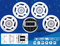 Stereo sistem AM FM MP3 USB, Bluetooth + 4 zvočniki 80W Ø 147 mm LED